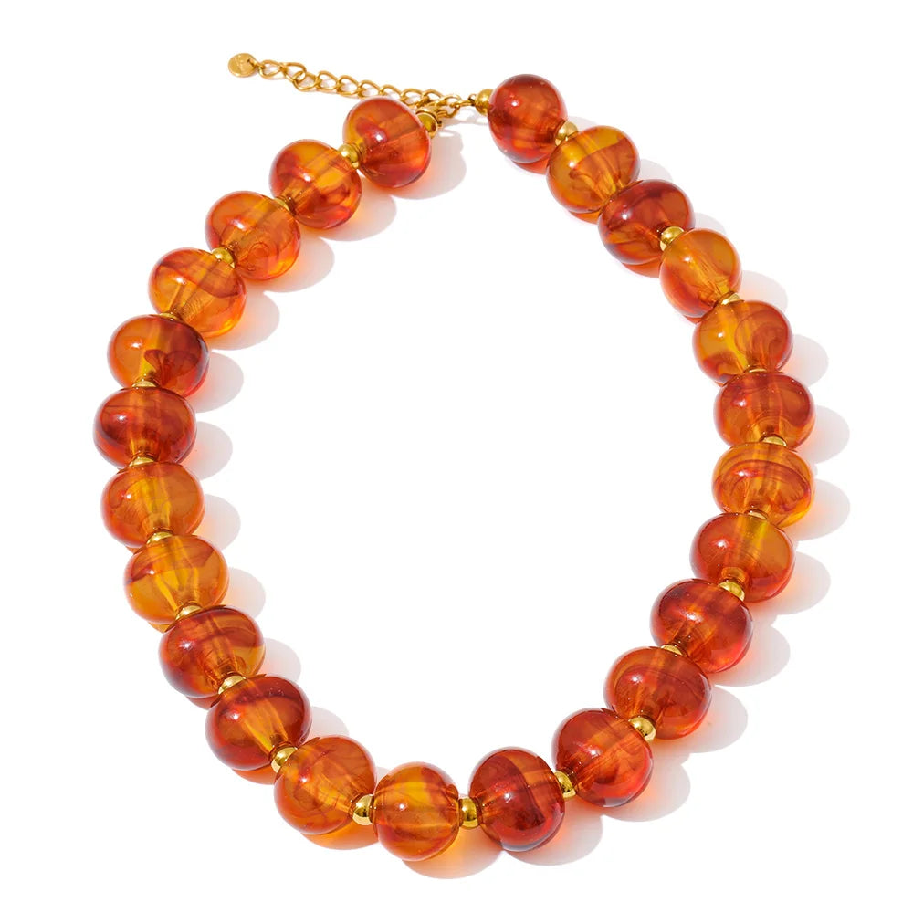 Lola Resin Bead Necklace