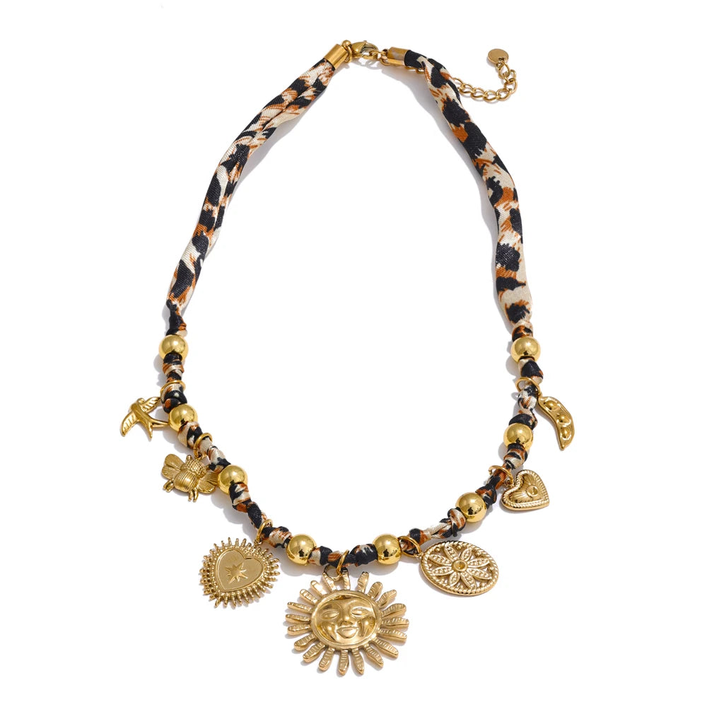 Fawn Leopard Charm Necklace
