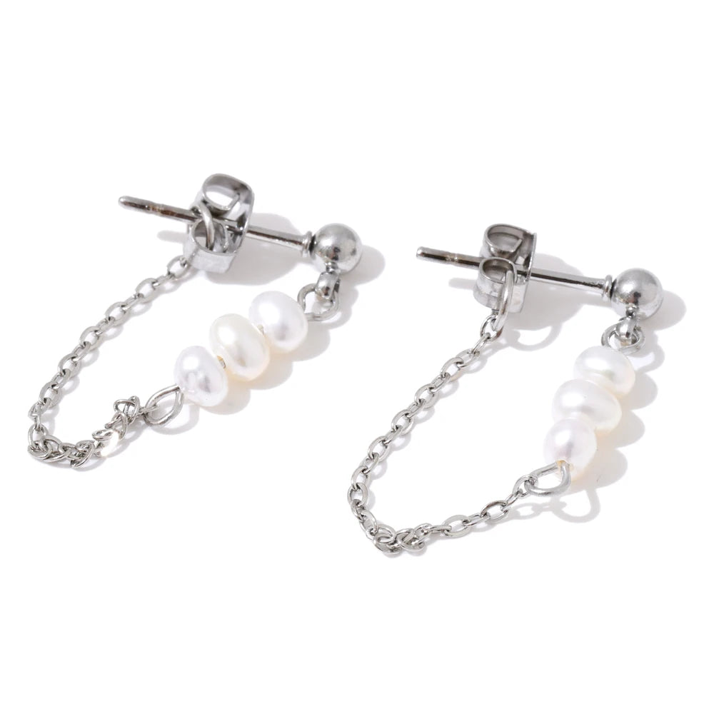Freya Pearl Tassel Earrings