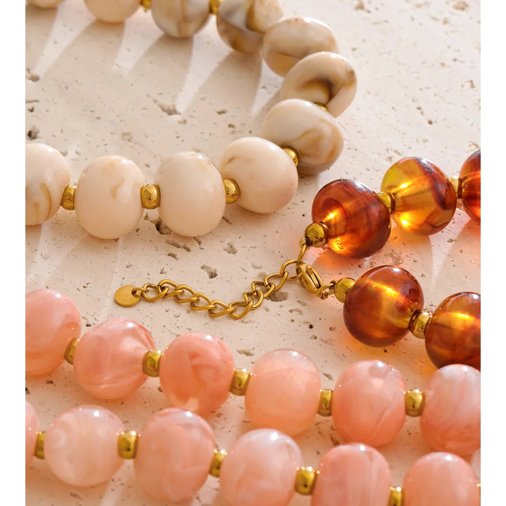 Lola Resin Bead Necklace
