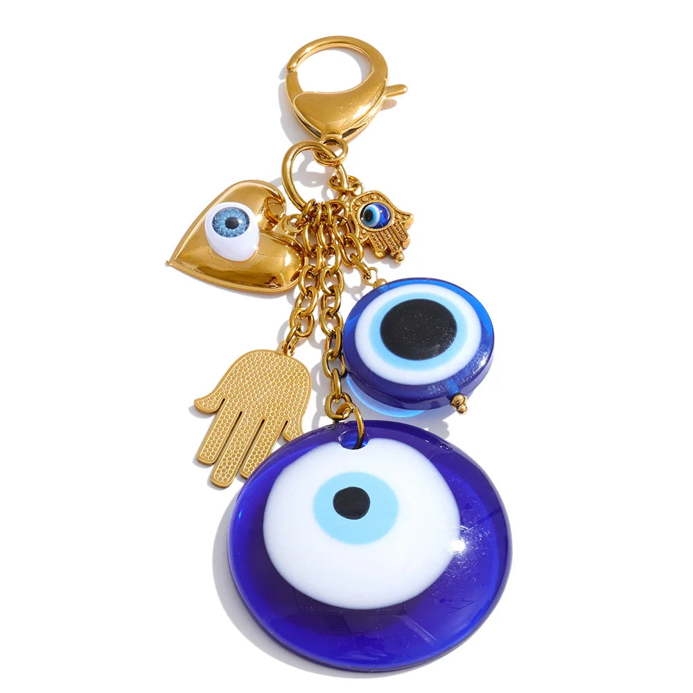 Indigo Eye Charm Keychain