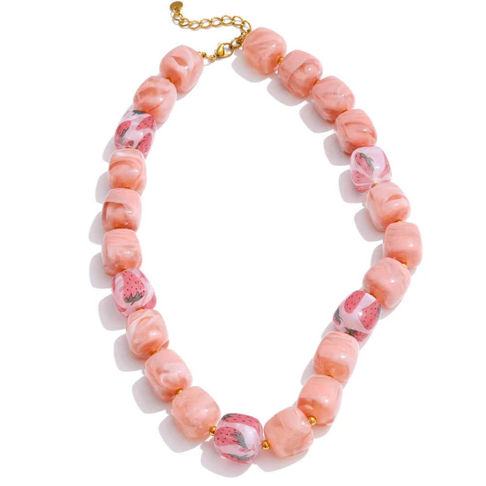 Molly Acrylic Bead Necklace