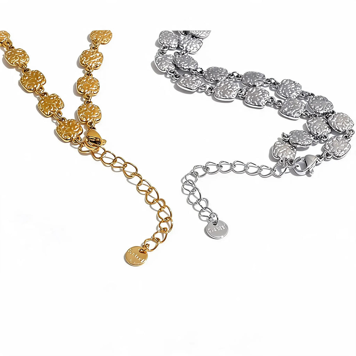Ridge Hammered Chain Necklace