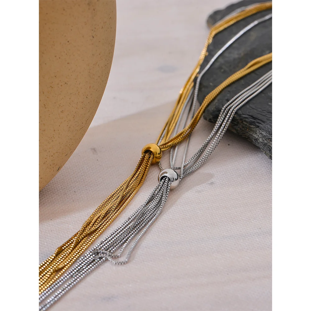 Lucia Chain Tassel Necklace