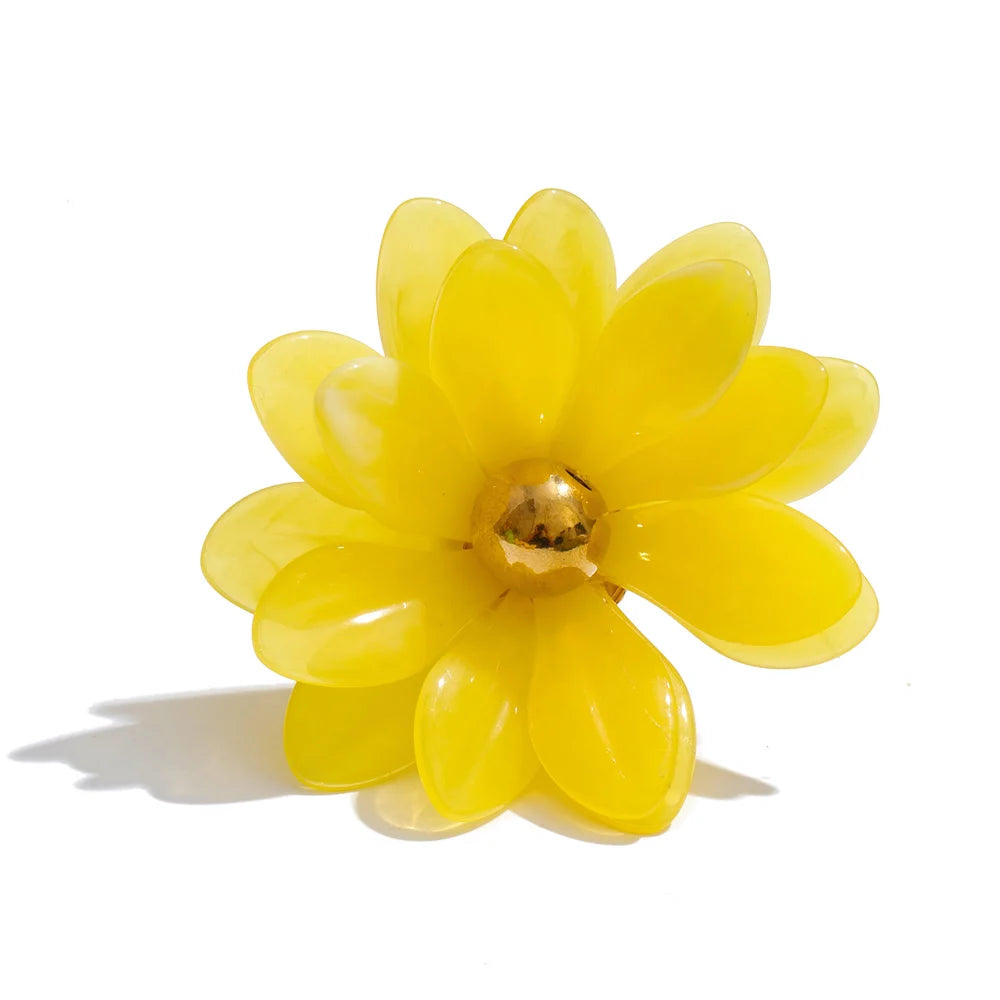 Dahlia Resin Flower Ring