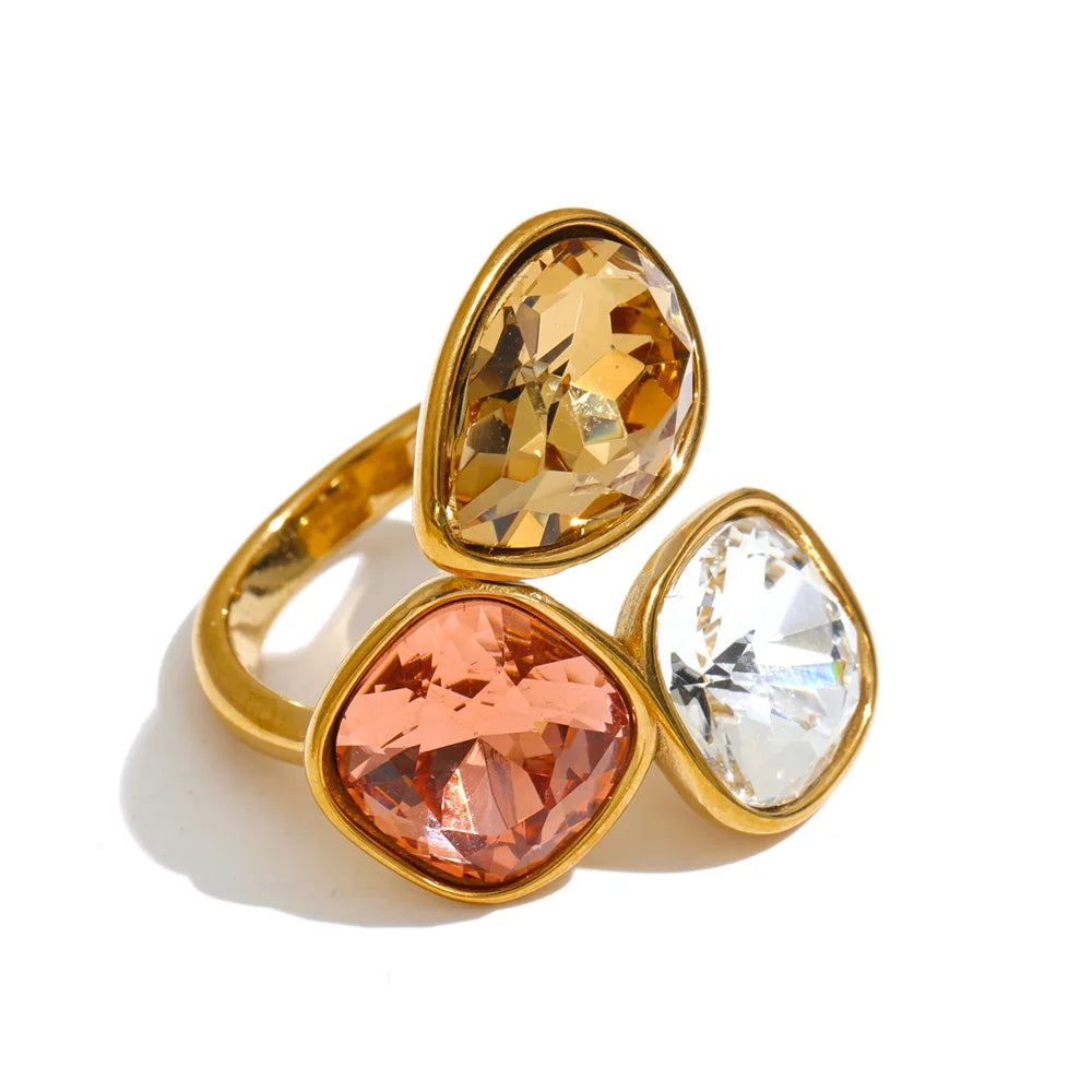 Livy Crystal Square Ring