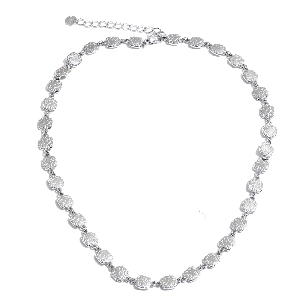 Ridge Hammered Chain Necklace