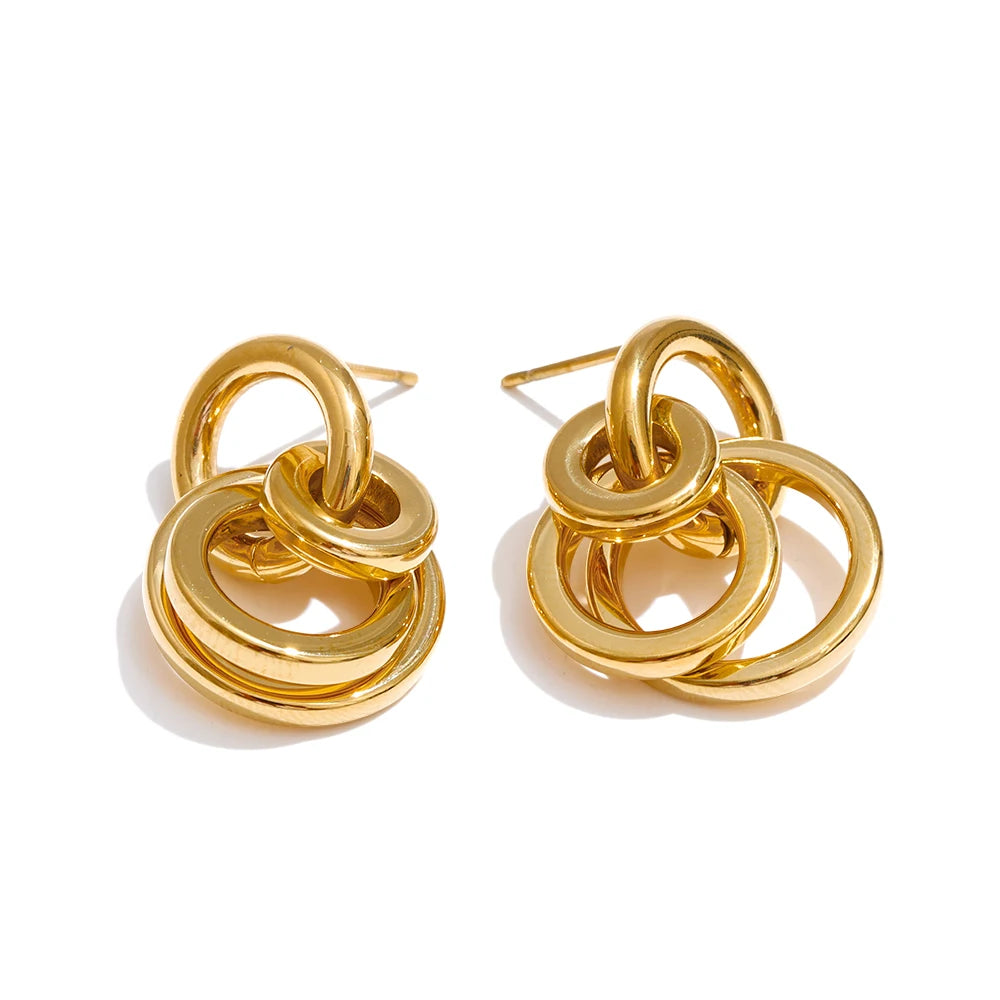 Emmy Circle Drop Earrings