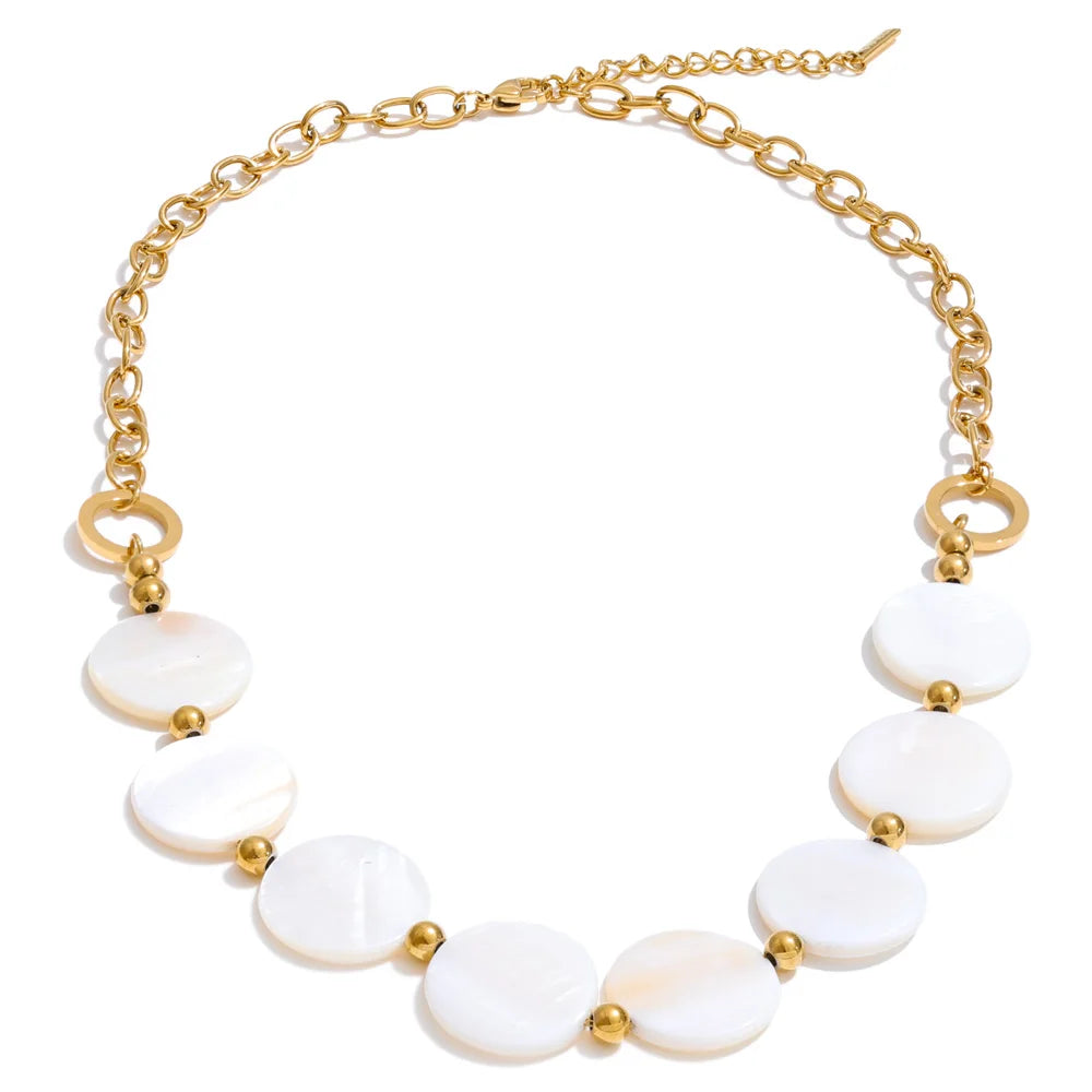 Nita Shell Disc Necklace