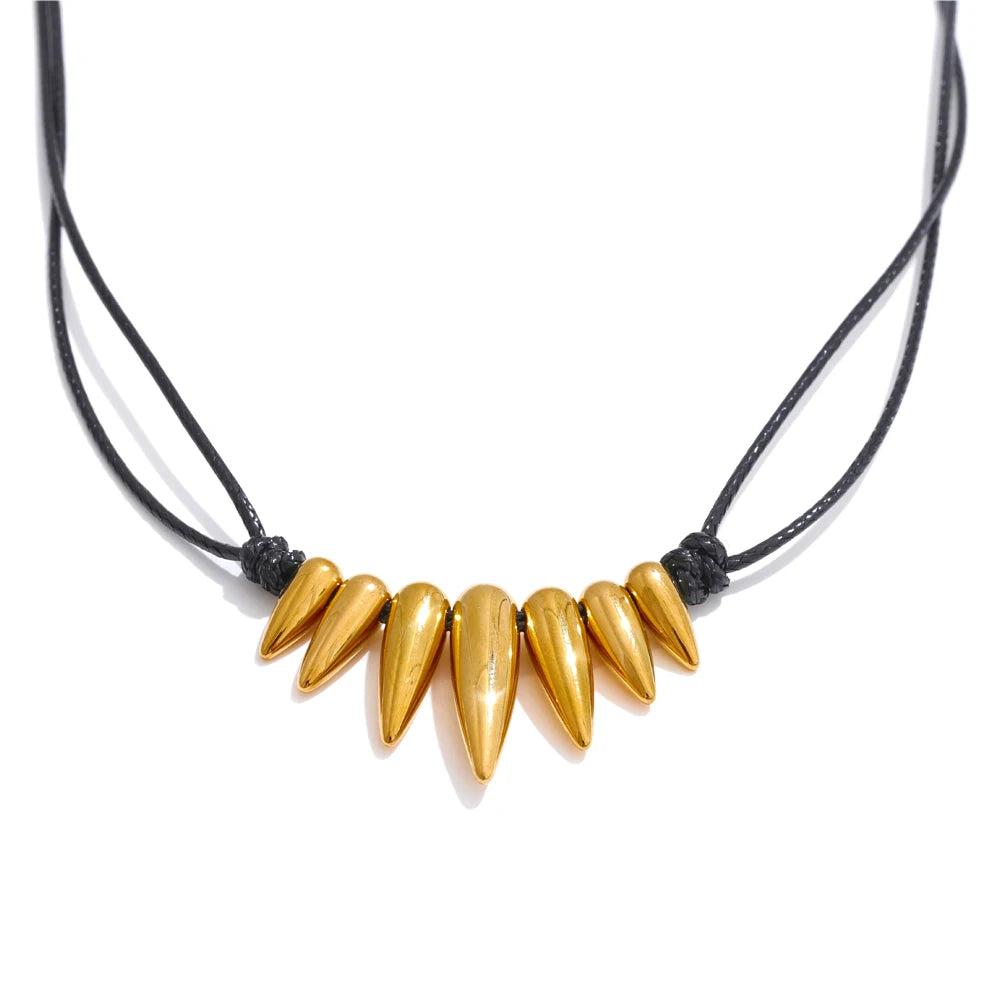 Noa Spike Cord Necklace