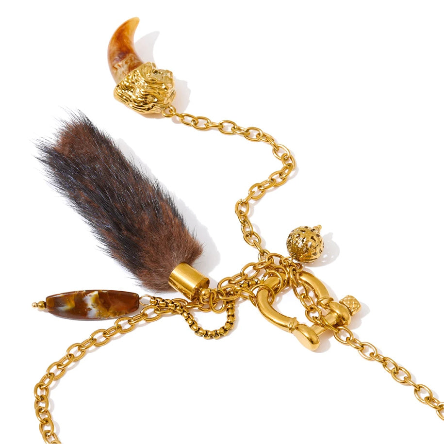Fenn Tassel Charm Necklace