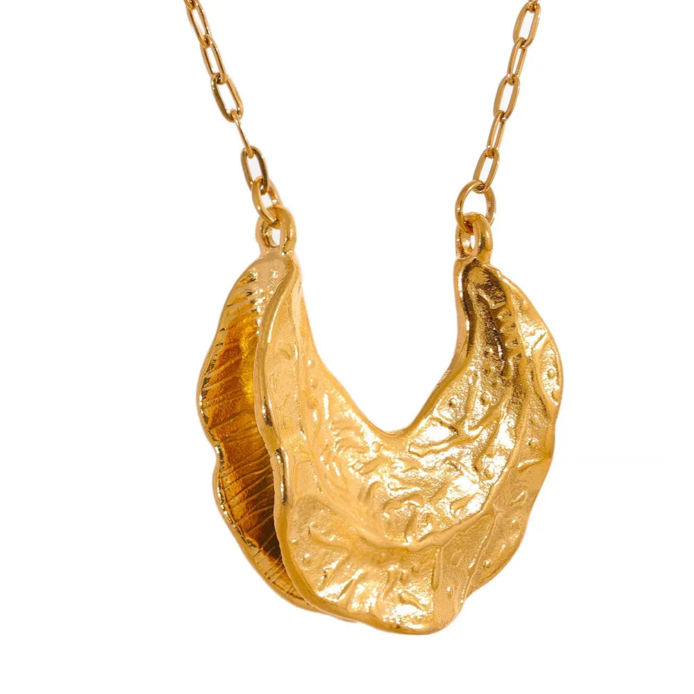 Orla Hammered Crescent Necklace