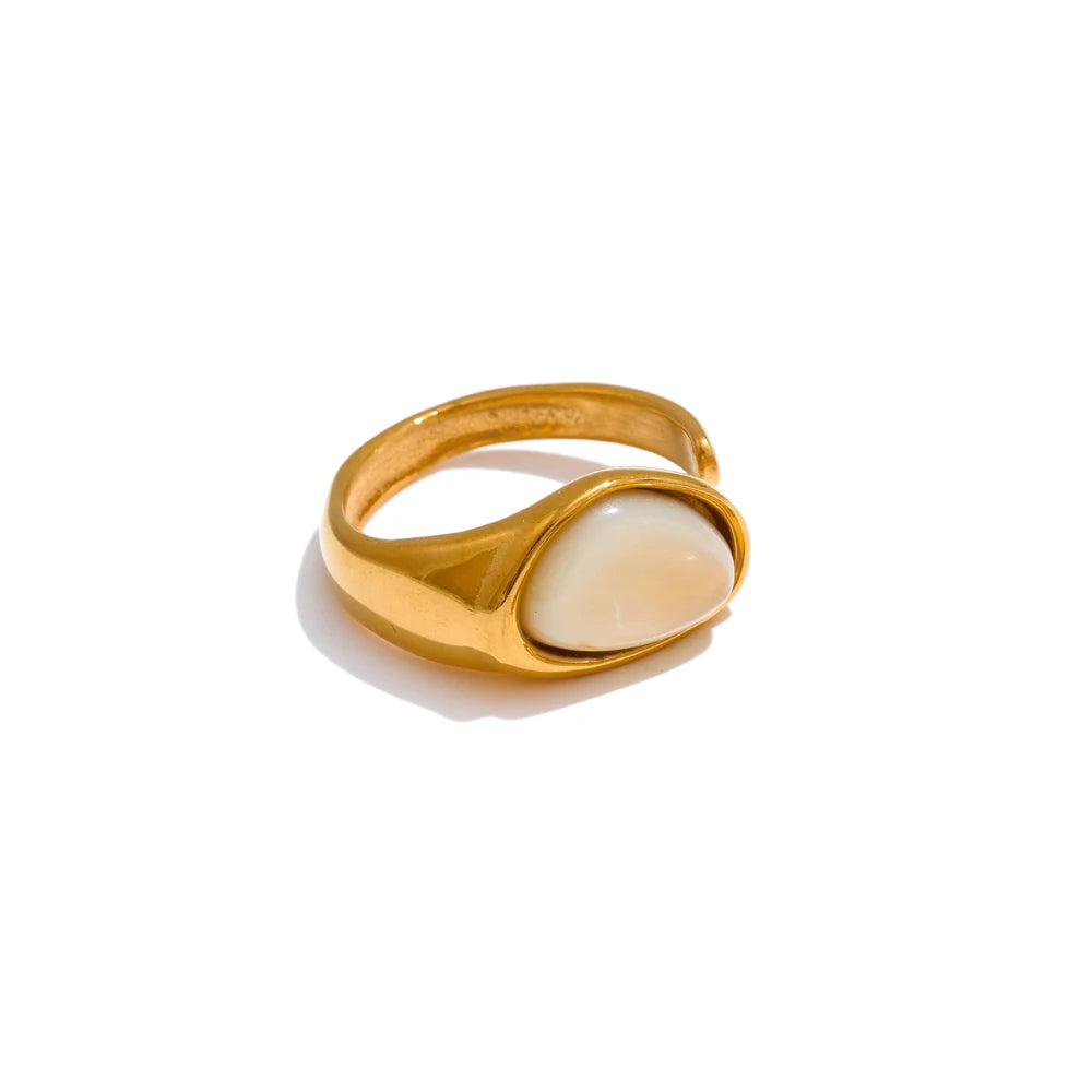 Cassia Shell Inlay Ring
