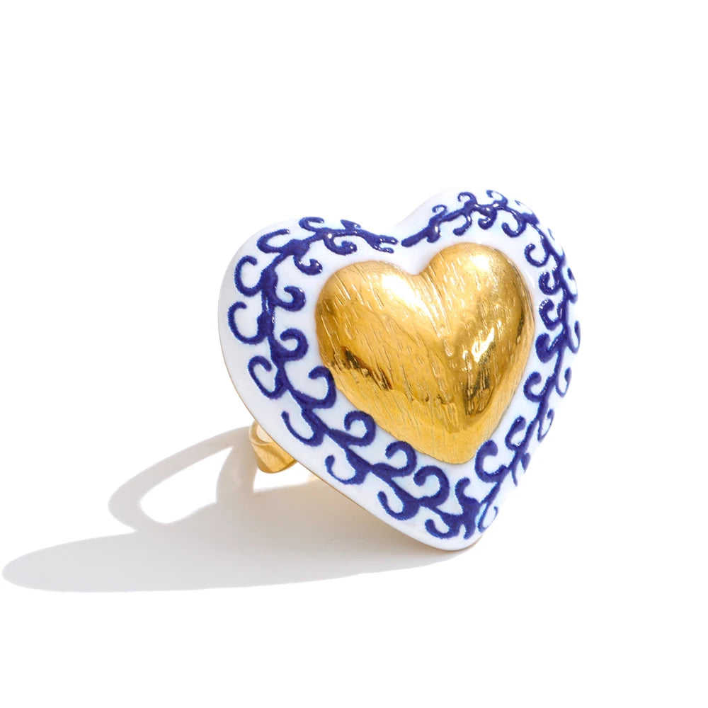 Darcy Heart Charm Ring