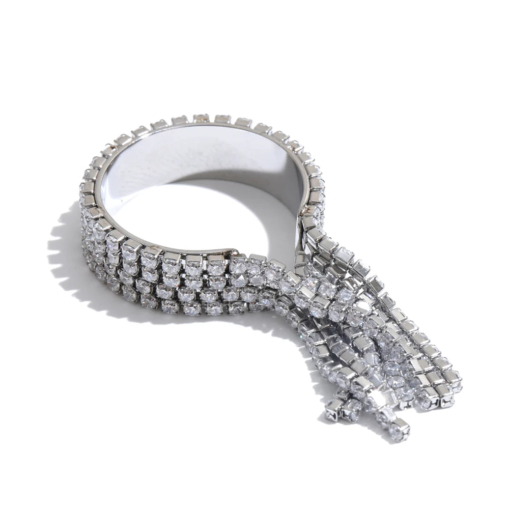 Renna Crystal Tassel Ring