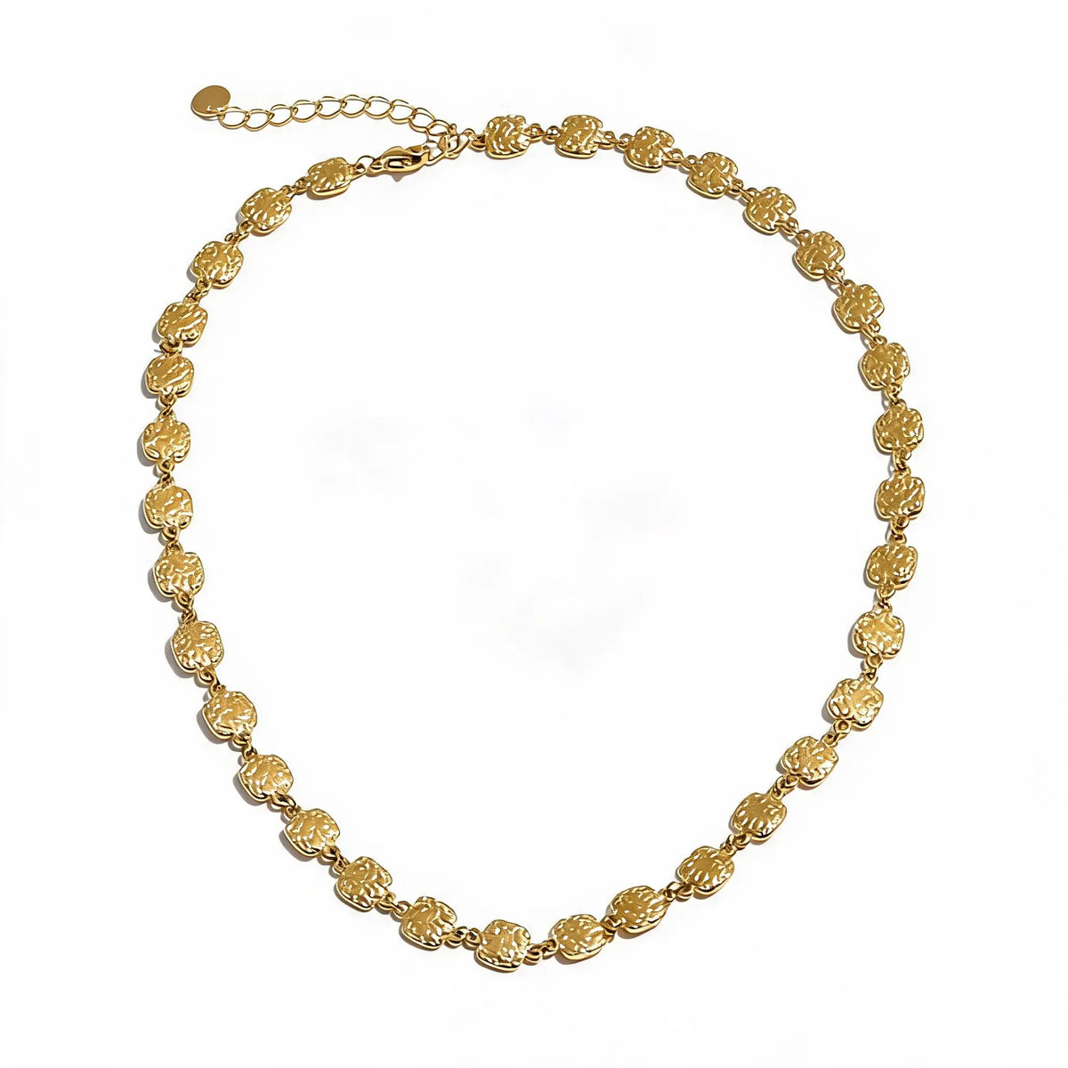 Ridge Hammered Chain Necklace