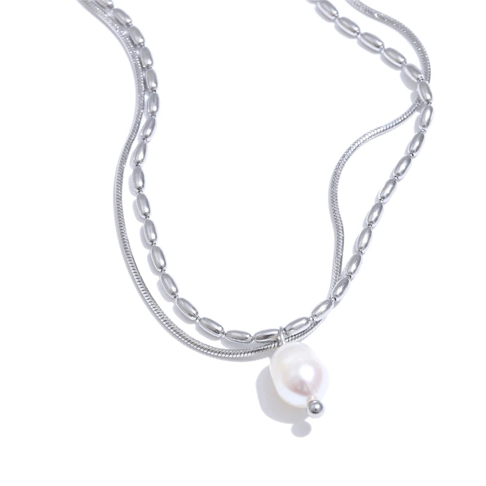Saylor Pearl Chain Necklace