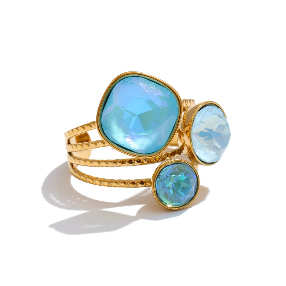 Georgie Crystal Square Ring