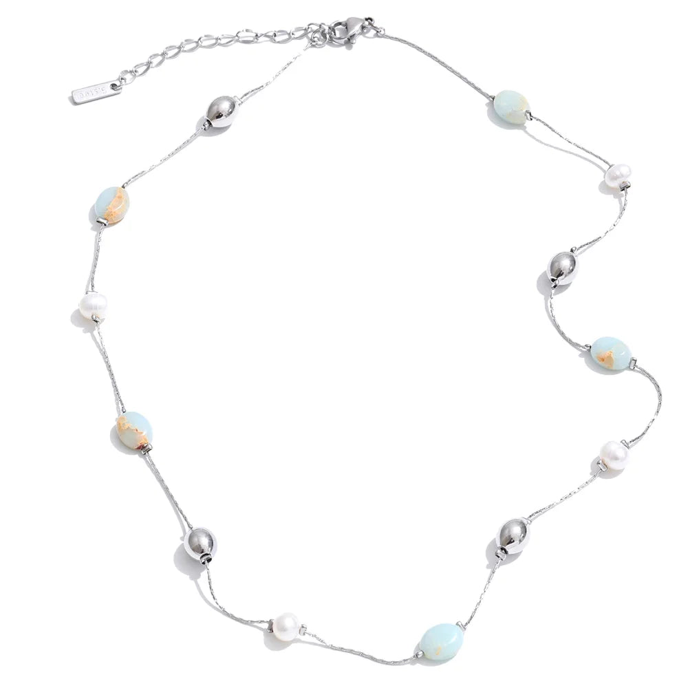 Alba Stone Bead Necklace