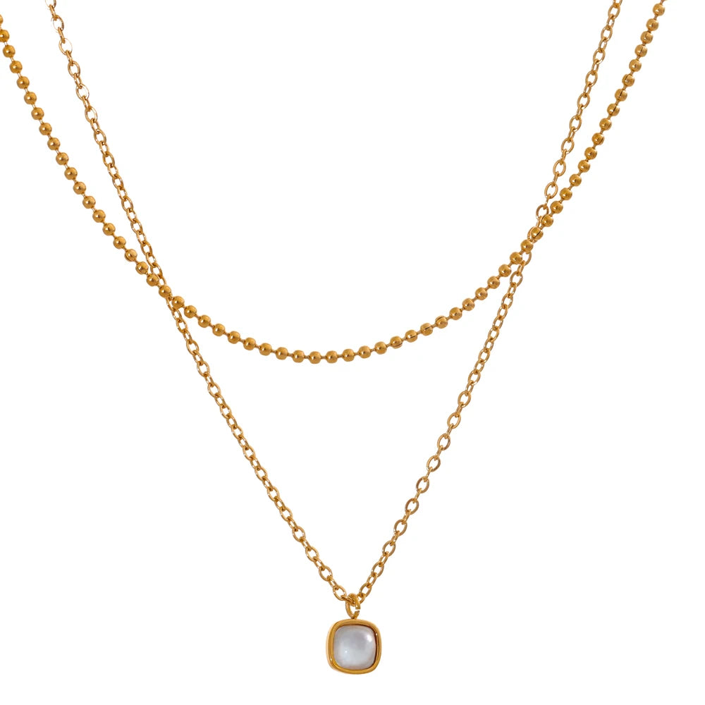 Harbor Layered Stone Necklace