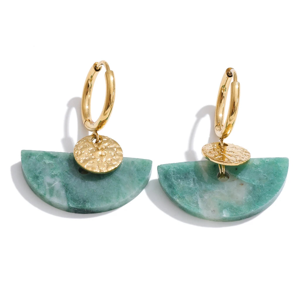Hollis Stone Drop Hoops