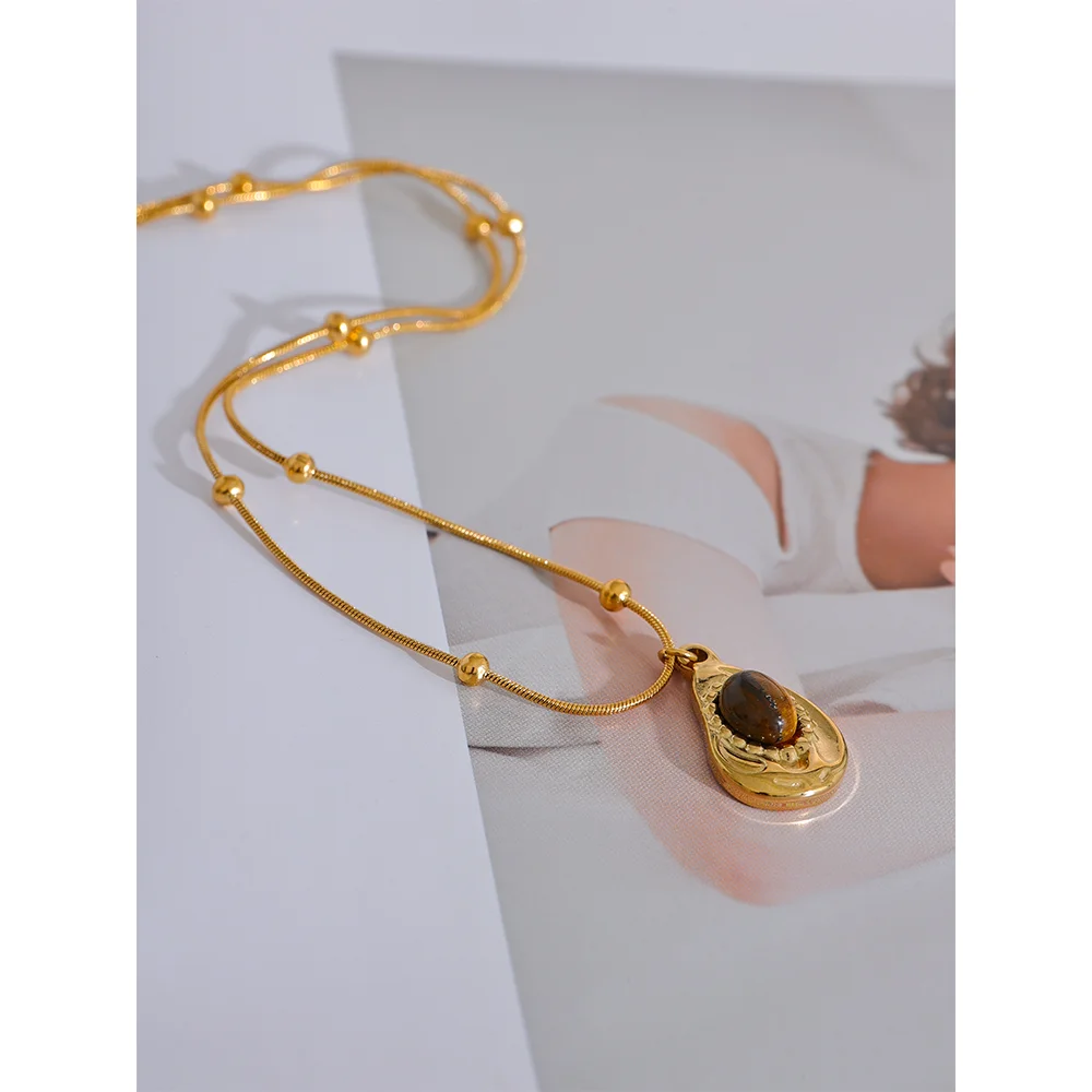 Wynn Tiger Stone Necklace