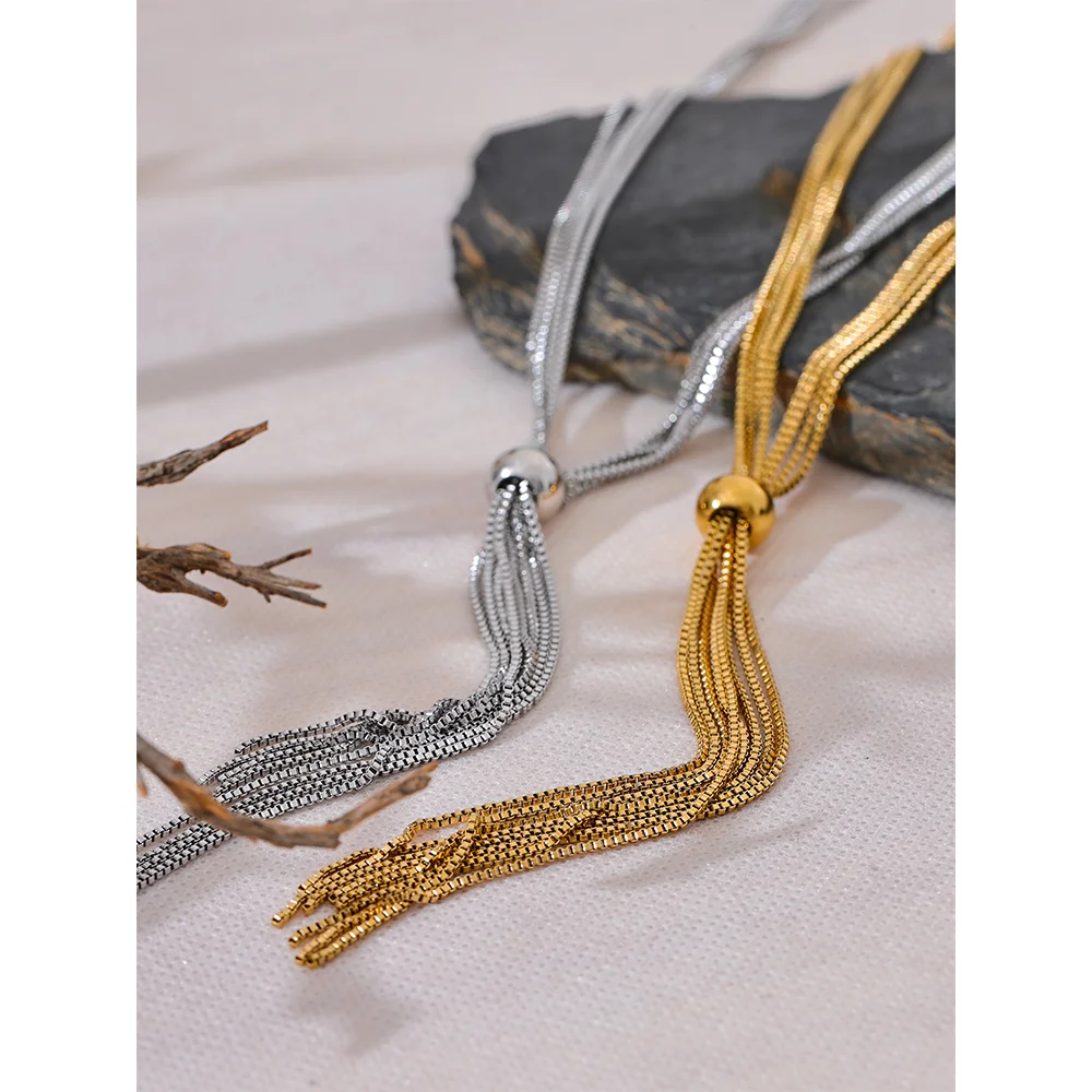 Lucia Chain Tassel Necklace