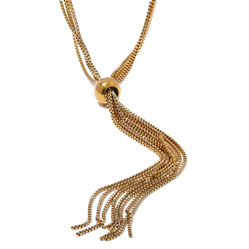 Lucia Chain Tassel Necklace
