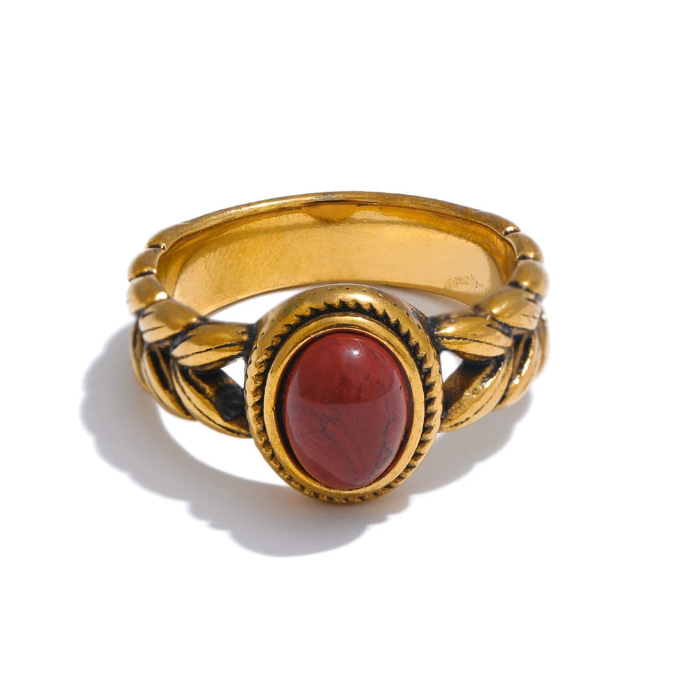 Kit Inlaid Stone Ring
