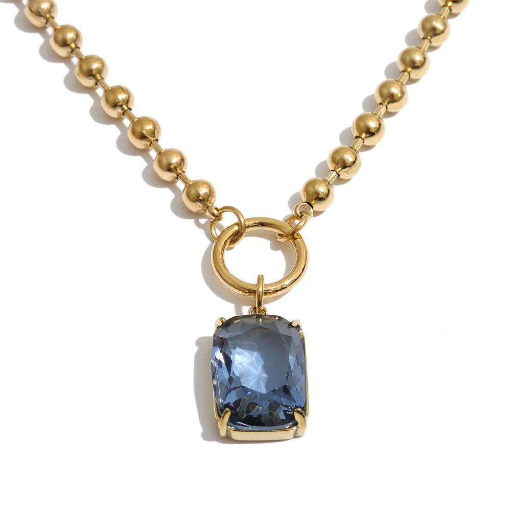 Thistle Crystal Drop Necklace