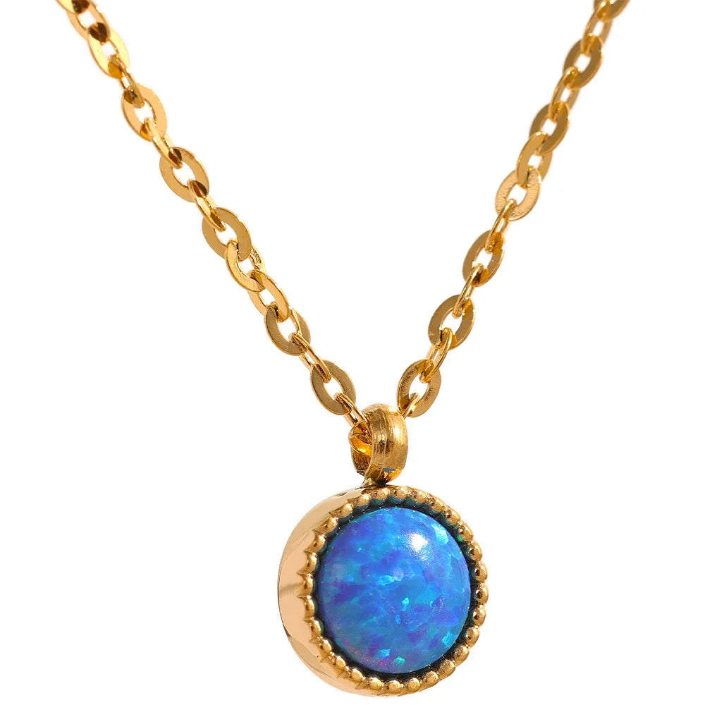 Palmer Blue Stone Necklace