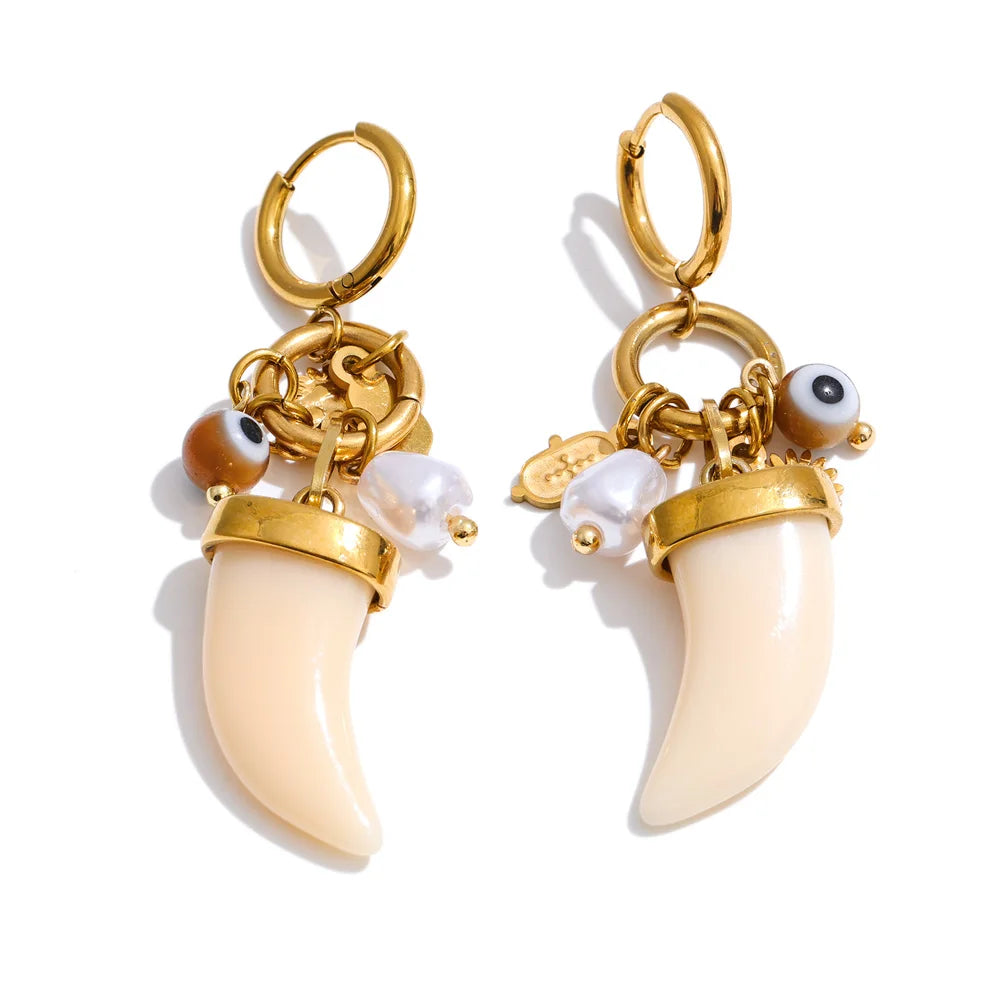 Winnie Faux Pearl Hoops