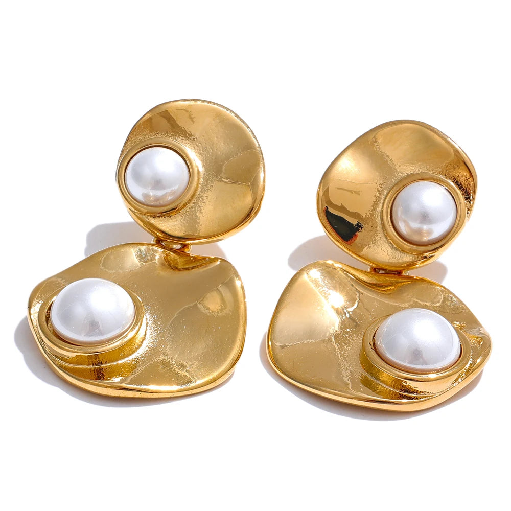 Bess Disc Drop Earrings