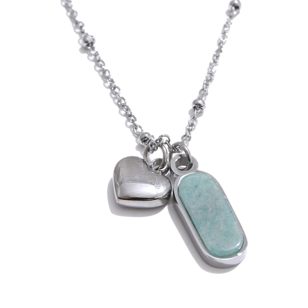 Maeve Stone Heart Necklace