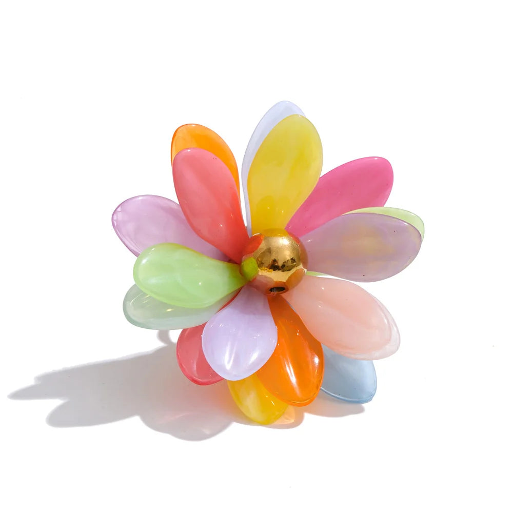 Dahlia Resin Flower Ring