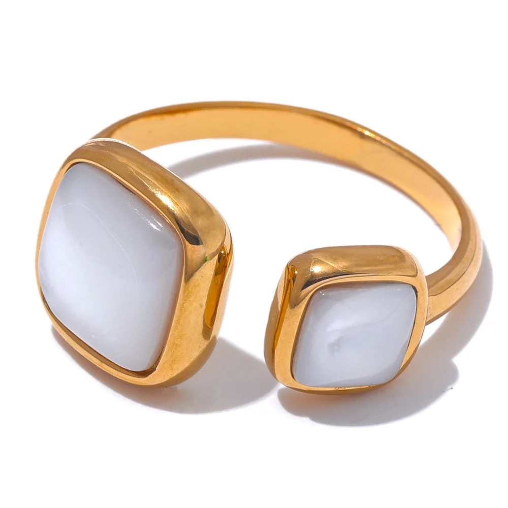 Clover Double Shell Ring