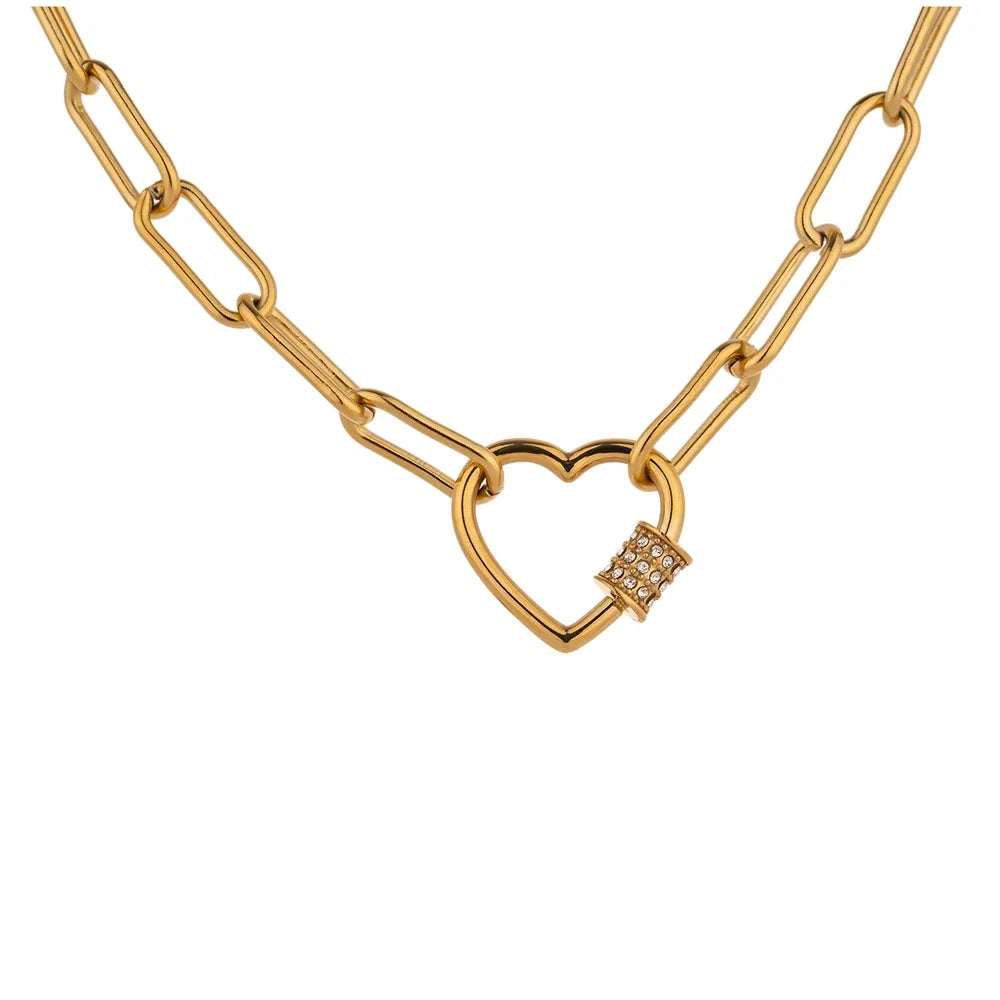 Everly Heart Link Necklace