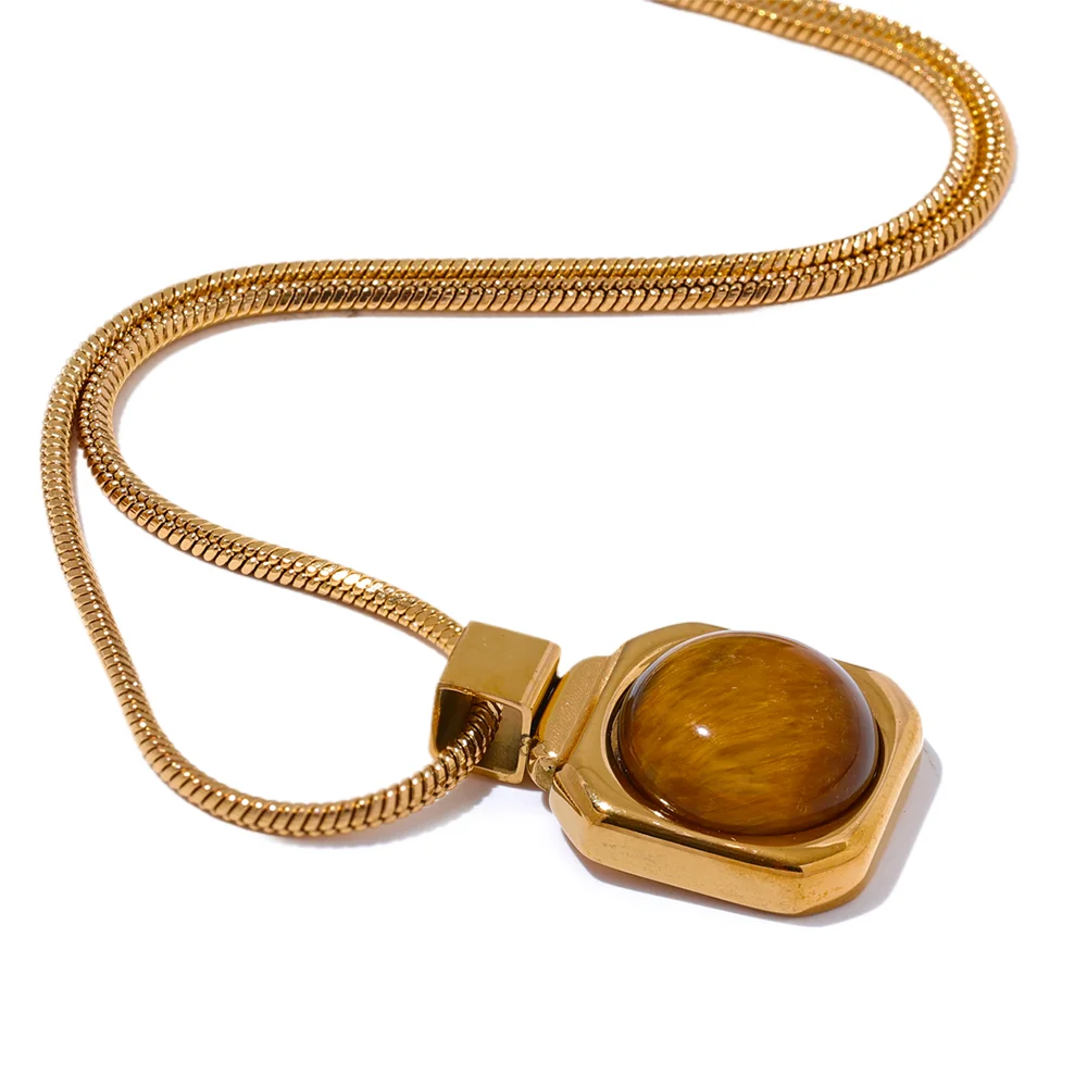 Greta Stone Pendant Necklace