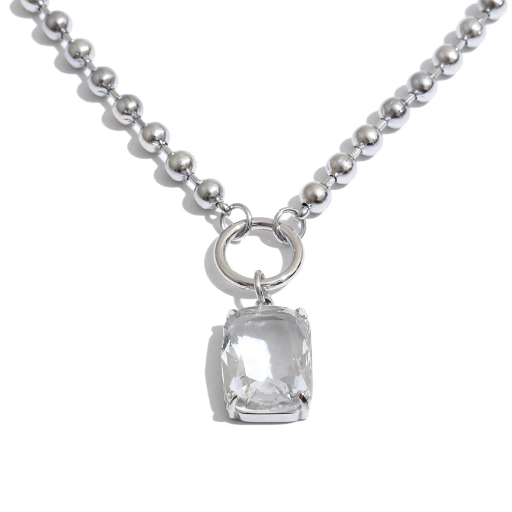 Thistle Crystal Drop Necklace