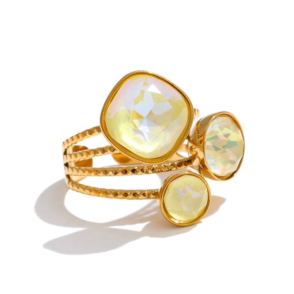 Georgie Crystal Square Ring