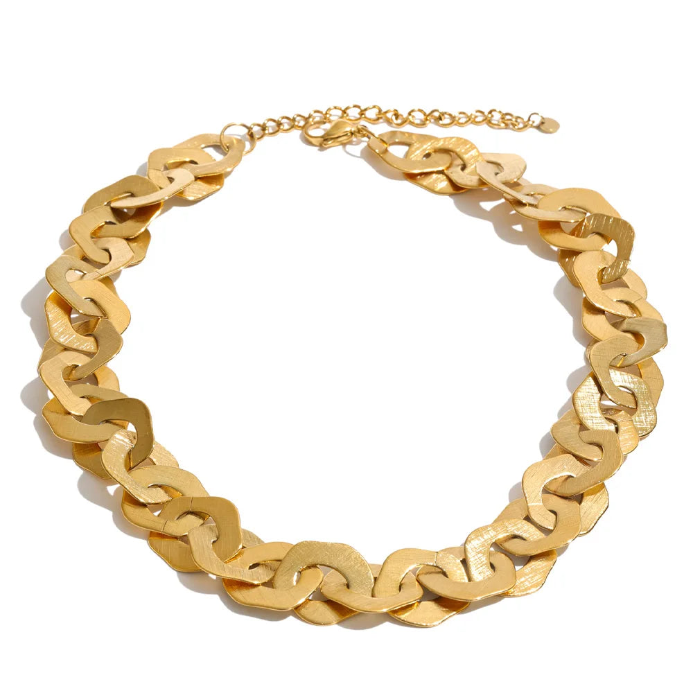 Ella Brushed Link Necklace