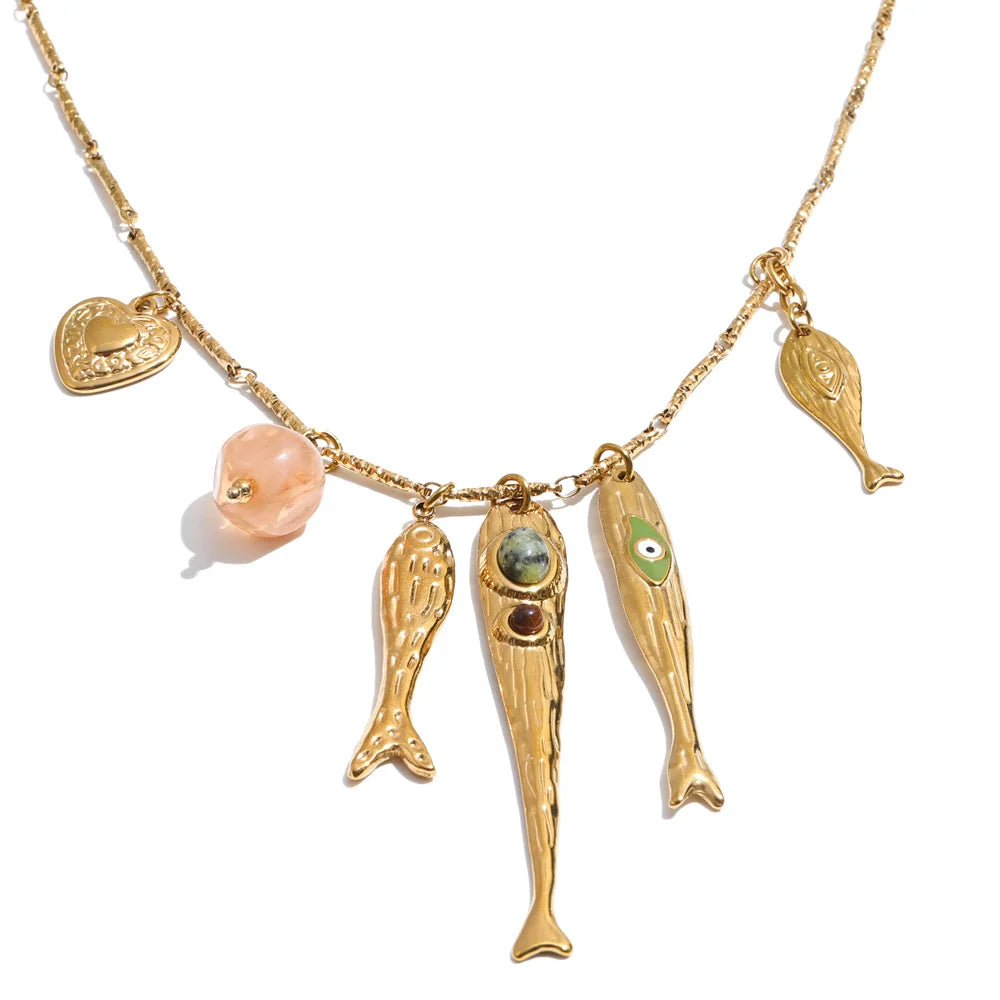 Coco Fish Charm Necklace