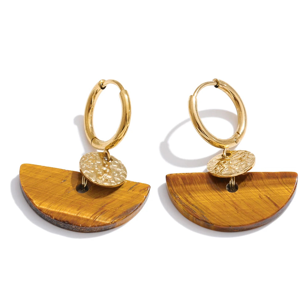 Hollis Stone Drop Hoops