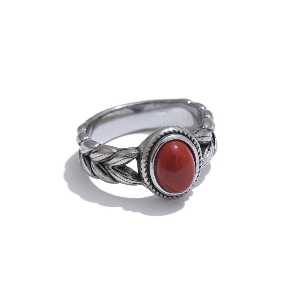Kit Inlaid Stone Ring