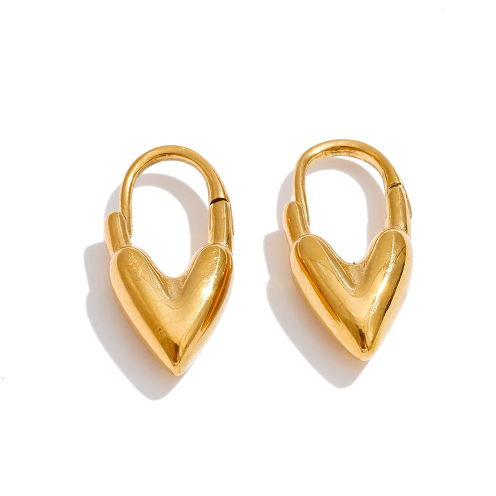 Margo Heart Hoop Earrings