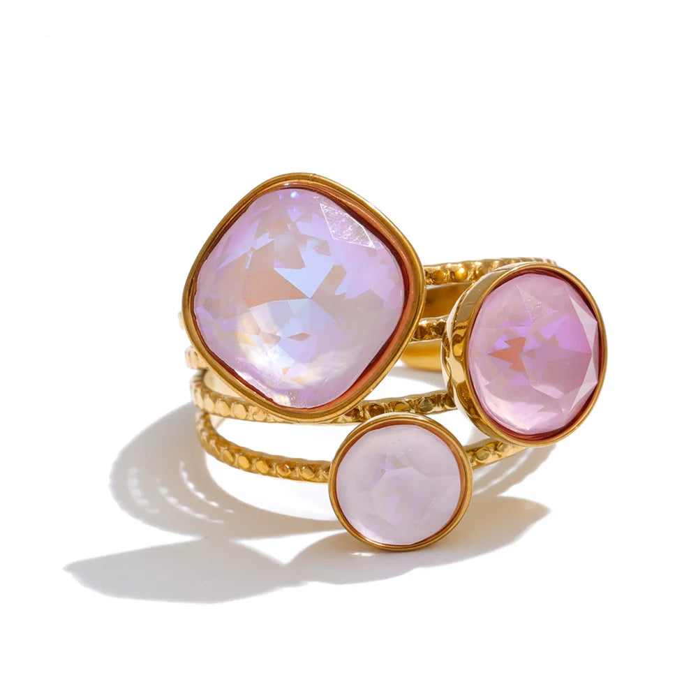 Georgie Crystal Square Ring