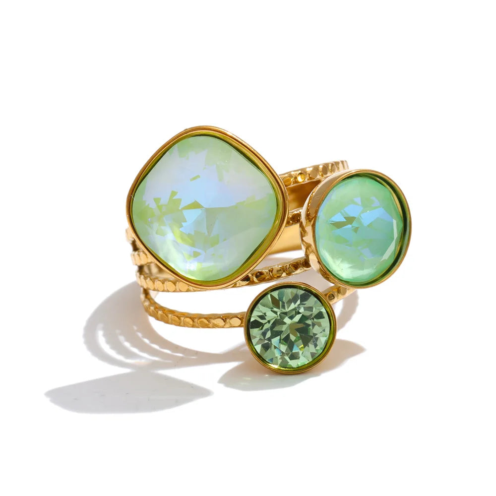 Georgie Crystal Square Ring