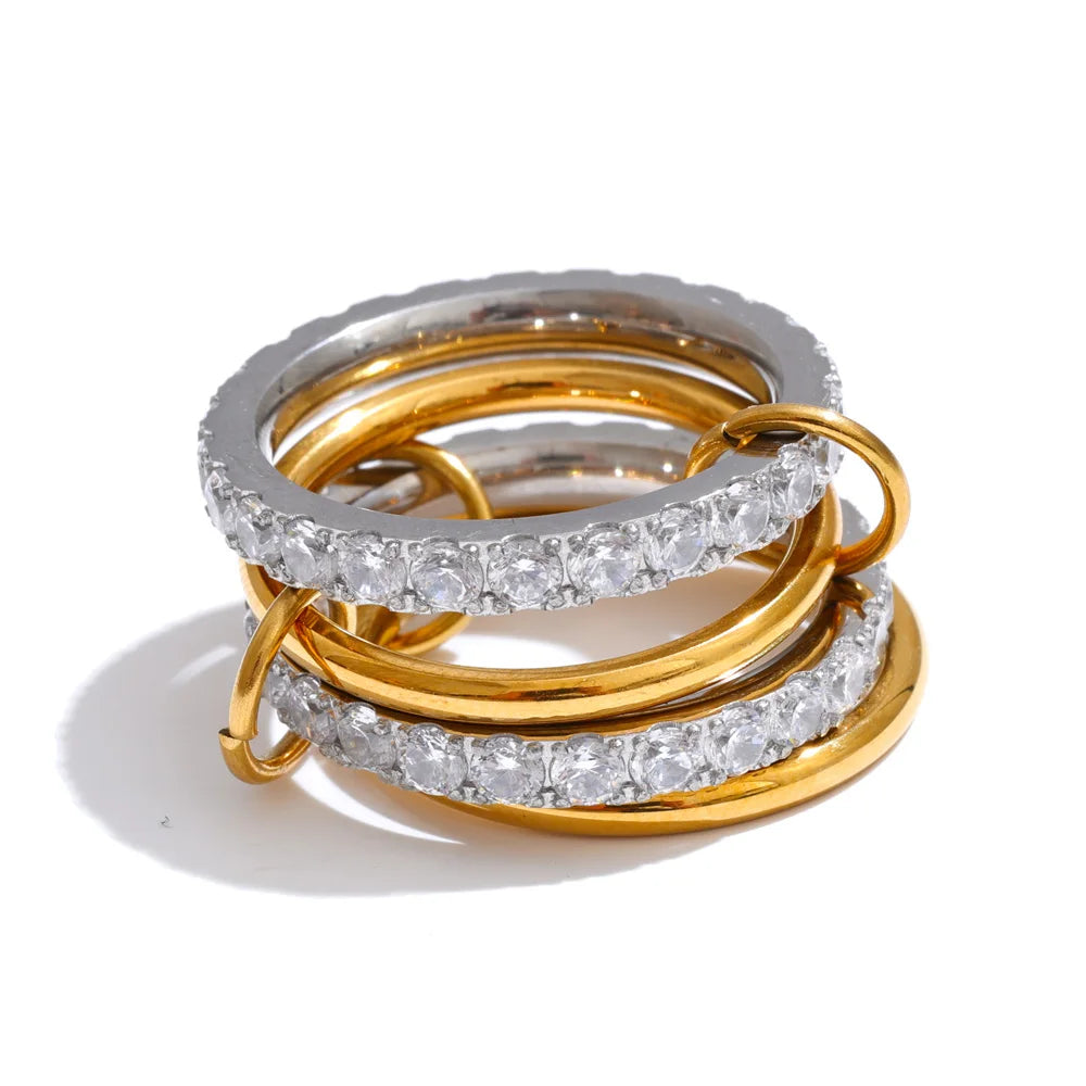 Clara Crystal Stacking Ring