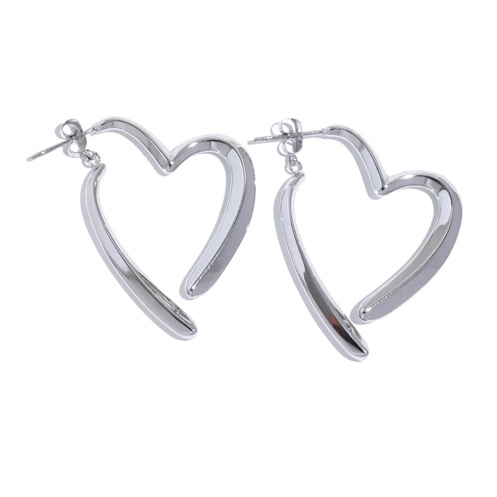 Ivy Heart Hoop Earrings