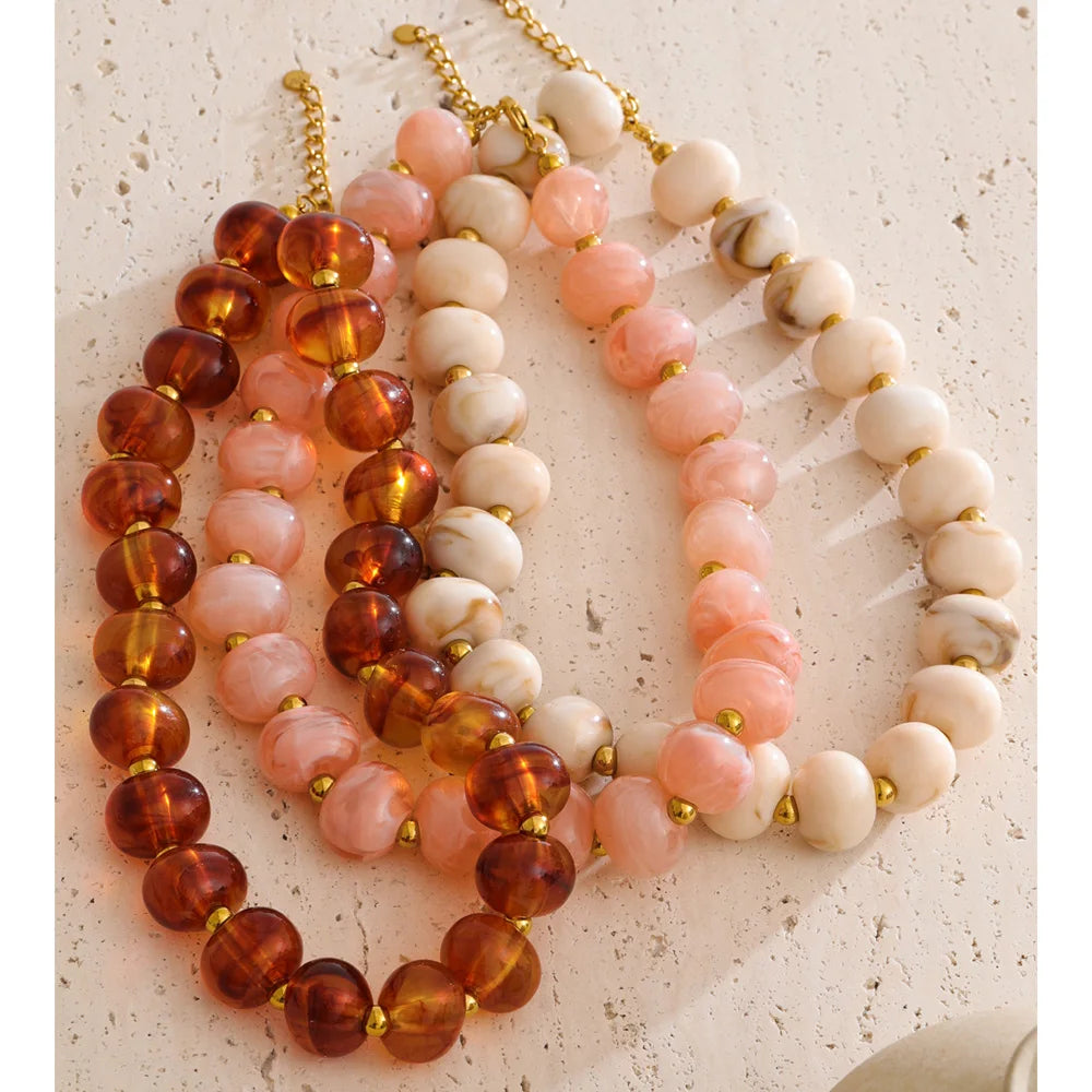 Lola Resin Bead Necklace